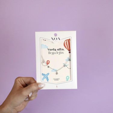 8435458191994 Colgante acero plateado Vuela alto l 1