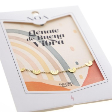 8435458192014 Pulsera acero dorado buena vibra – N 1