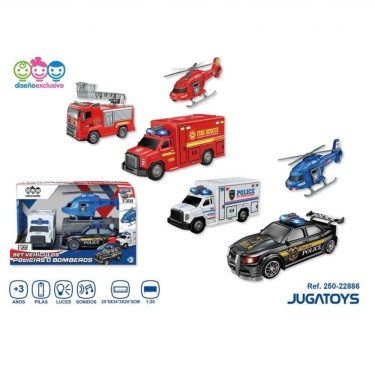 8436585228867 (2) Pack vehículos policía o bombero 2