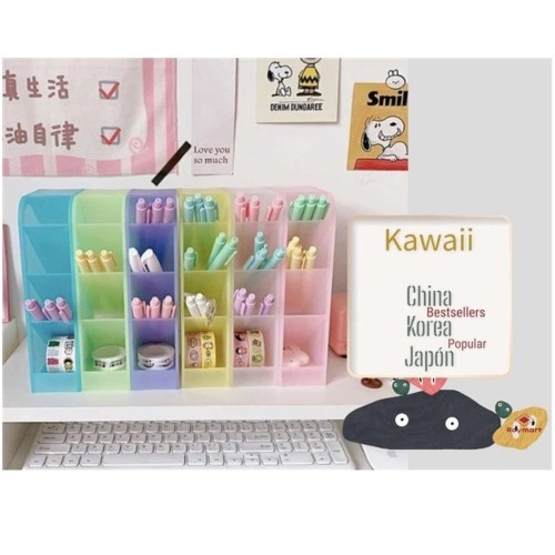 Organizador vertical grande 4 pisos colores transparentes Ro