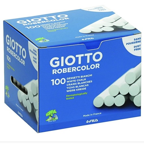 100 tizas Blanco ROBERCOLOR
