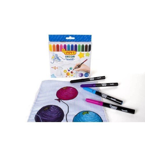 Rotuladores jovidecor textil para tela pack 12 Jovi 8412027