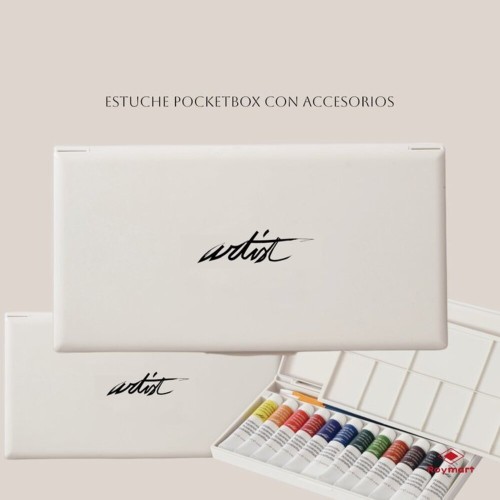 Estuche pocketbox pintura al olea 15 pzas artist Roymart 843