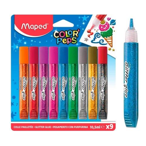 Blister 6 pegamentos purpurina color Maped 3154148130109 1